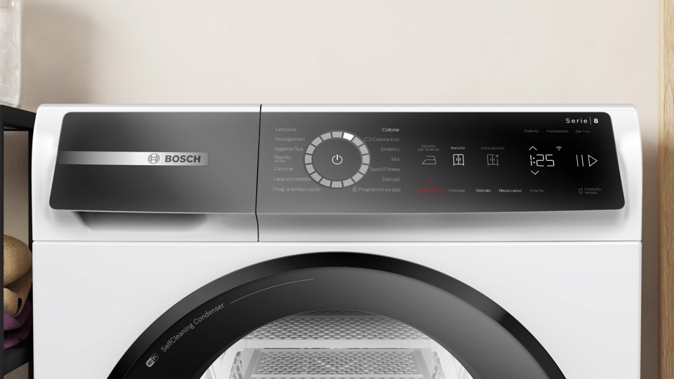 Bosch Serie 8 WQB245B0IT Asciugatrice a pompa di calore 9 kg Bianco