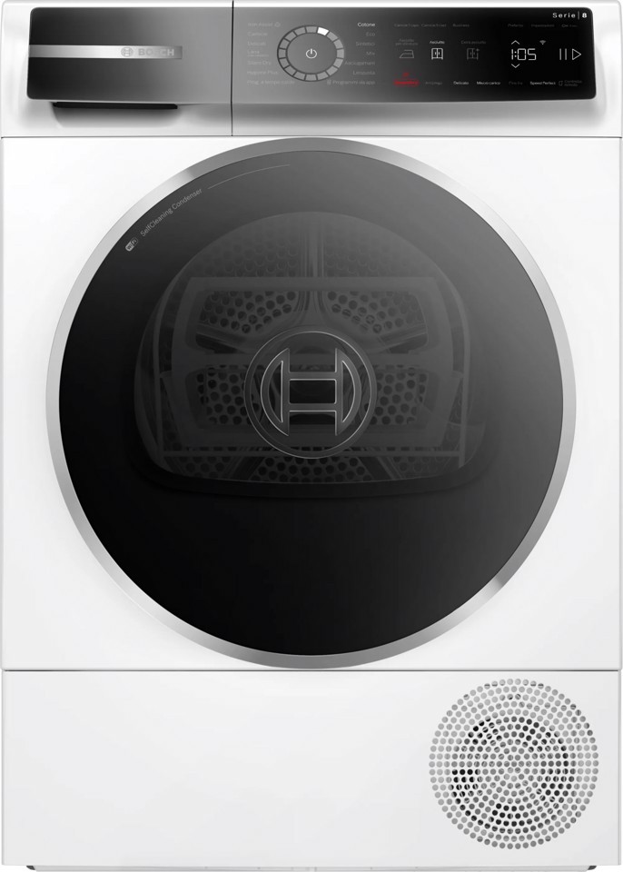 Bosch Serie 8 WQB246C0II Asciugatrice a pompa di calore 9 kg Bianco