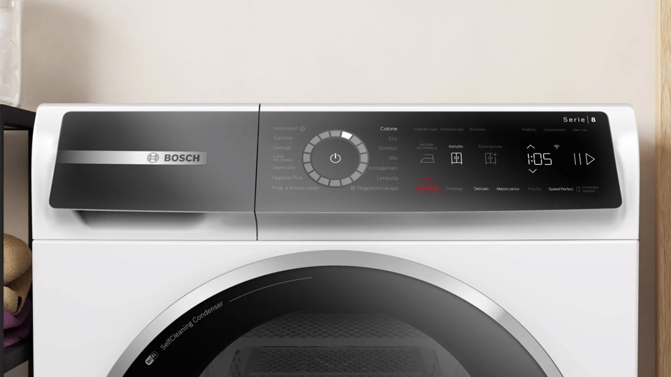 Bosch Serie 8 WQB246C0II Asciugatrice a pompa di calore 9 kg Bianco