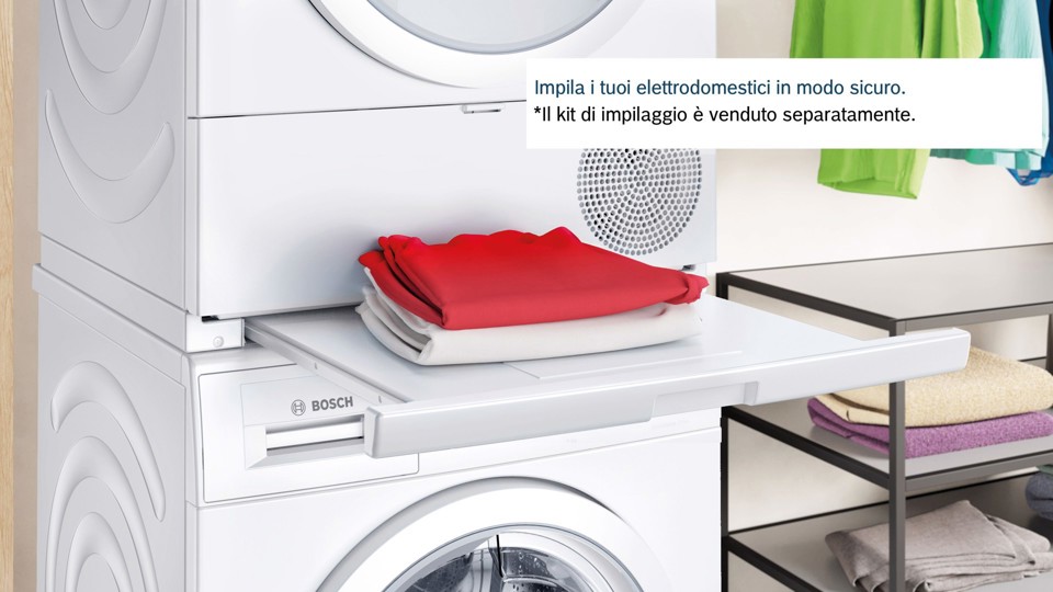 Bosch Serie 8 WQB246D0II asciugatrice Libera installazione Caricamento frontale 9 kg Bianco