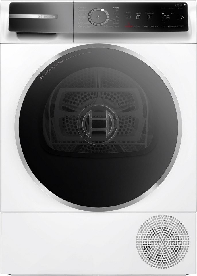 Bosch Serie 8 WQB246D0II asciugatrice Libera installazione Caricamento frontale 9 kg Bianco