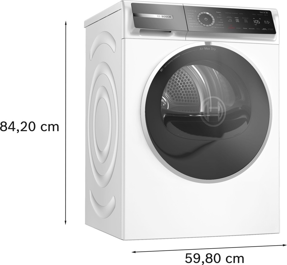 Bosch Serie 8 WRB247C0IT Asciugatrice a pompa di calore 9 kg Bianco