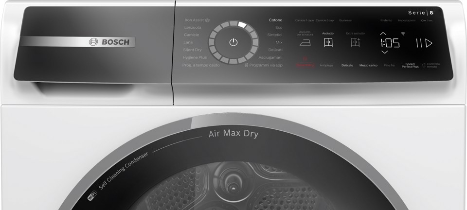Bosch Serie 8 WRB247C0IT Asciugatrice a pompa di calore 9 kg Bianco