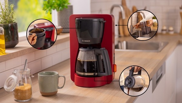 Bosch TKA3M134 macchina per caffè Macchina da caffè con filtro 1,25 L