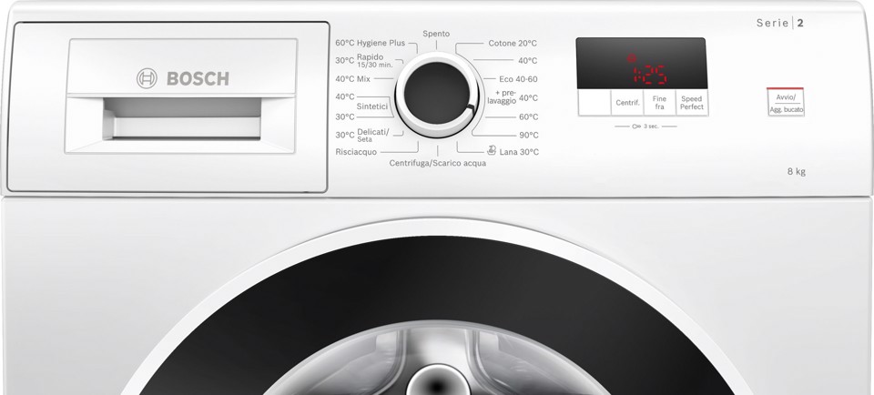 Bosch WGE03201IT Serie 2 Lavatrice a carica frontale 8kg 1200g/min Bianco A