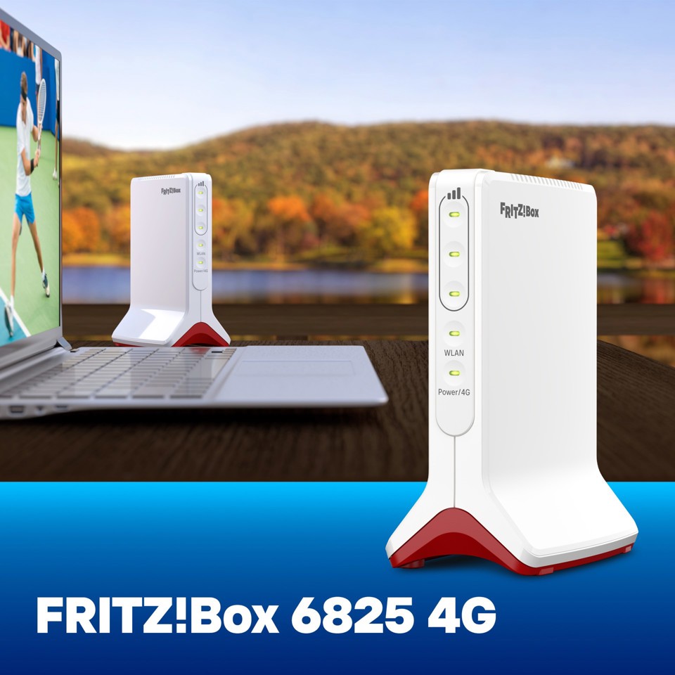 Box FRITZ! 6825 4G International router wireless Gigabit Ethernet Banda singola (2.4 GHz) Bianco