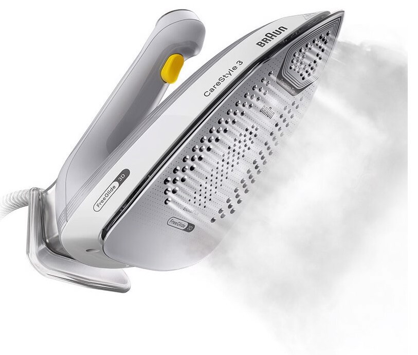 Braun CareStyle 3 - Ferro da stiro con caldaia, Piastra con tecnologia FreeGlide3D, 2200W, 2L, Grigio (IS3231GY)
