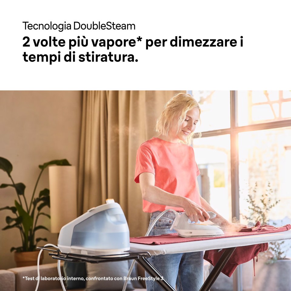 Braun CareStyle 3 - Ferro da stiro con caldaia, Piastra con tecnologia FreeGlide3D, 2200W, 2L, Grigio (IS3231GY)