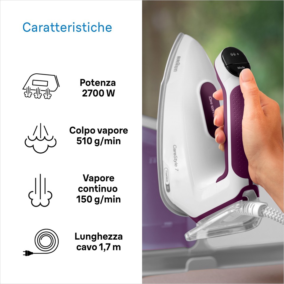 Braun CareStyle 7 Ferro da stiro con caldaia IS7266VI