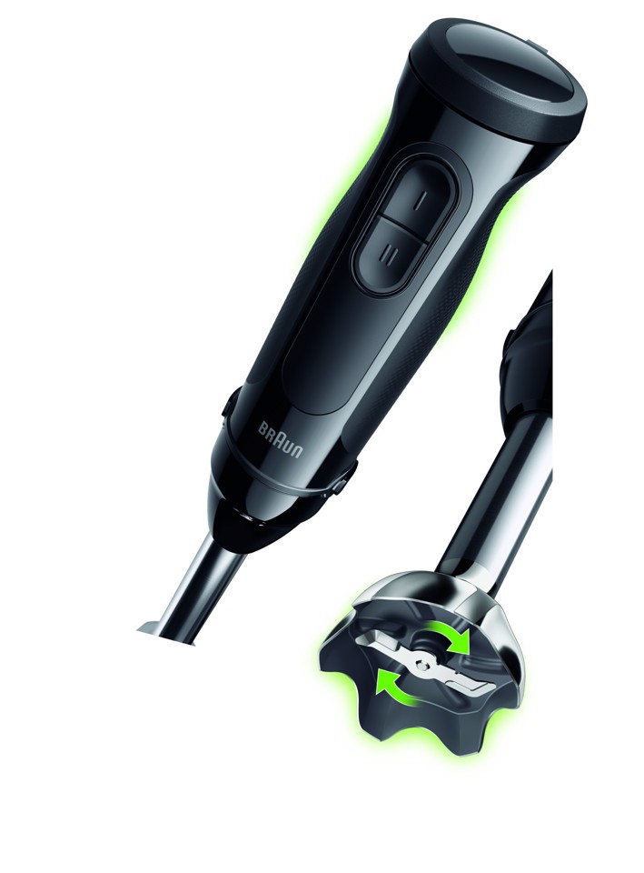 Braun MultiQuick 3 - Minipimer, Frullatore a immersione, con Tritatutto, 700W, Nero (MQ.30201M)