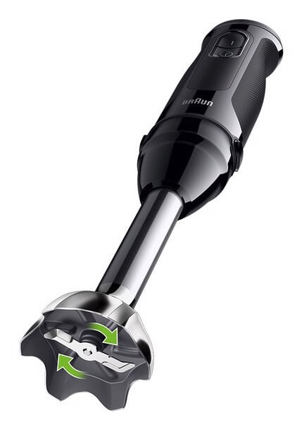 Braun MultiQuick 5 - Minipimer, Frullatore a immersione, con Tritatutto, 1000W, Nero (MQ.50202M)