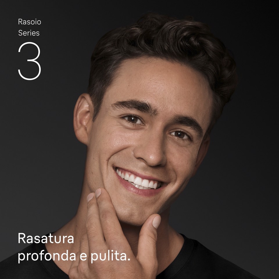 Braun Series 3 Rasoio Elettrico, Wet & Dry, 310BT, Blu