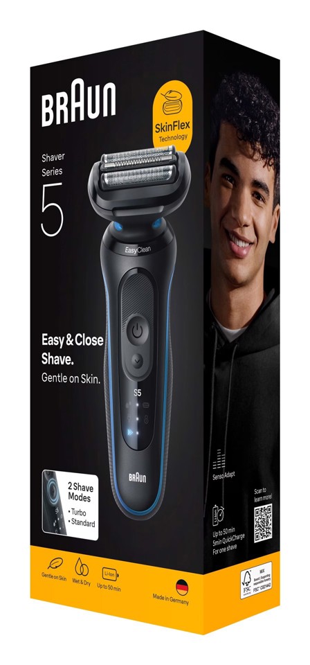 Braun Series 5 52-B1000s Rasoio Nero