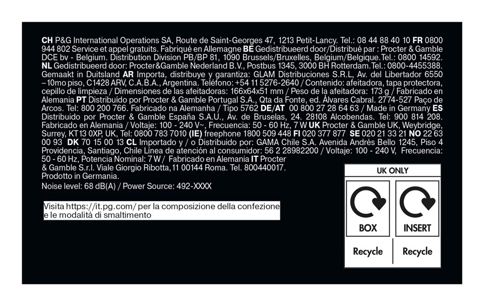 Braun Series 5 52-B1000s Rasoio Nero