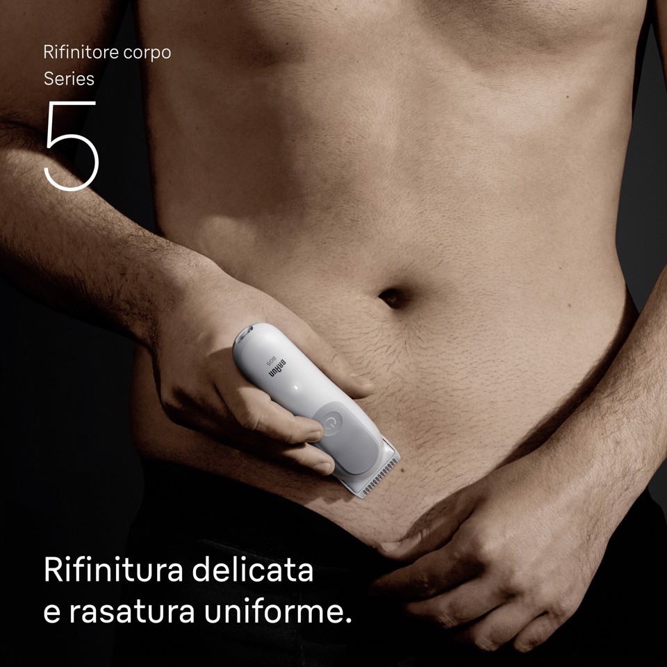 Braun Series 5 Rasoio Elettrico Corpo Uomo , +6 Strumenti Di Rasatura, Impermeabile, BG5550, Grigio