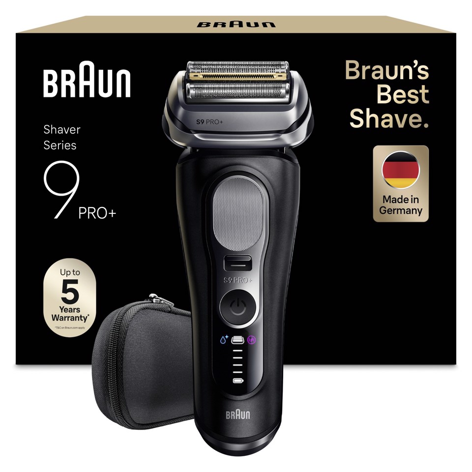 Braun Series 9 PRO+ Rasoio Elettrico, Pro SensoAdapt, 60 min, 9600S, Nero