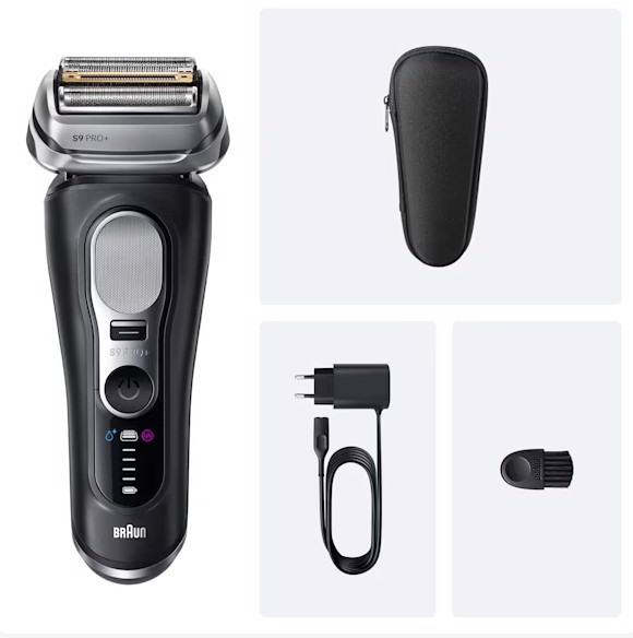 Braun Series 9 PRO+ Rasoio Elettrico, Pro SensoAdapt, 60 min, 9600S, Nero