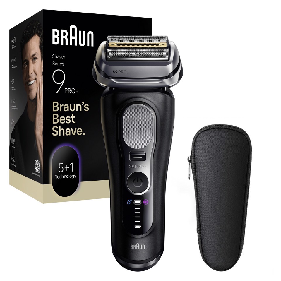 Braun Series 9 PRO+ Rasoio Elettrico, Pro SensoAdapt, 60 min, 9600S, Nero