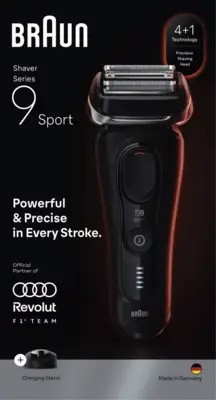 Braun Series 9 Sport 9110s Rasoio Nero