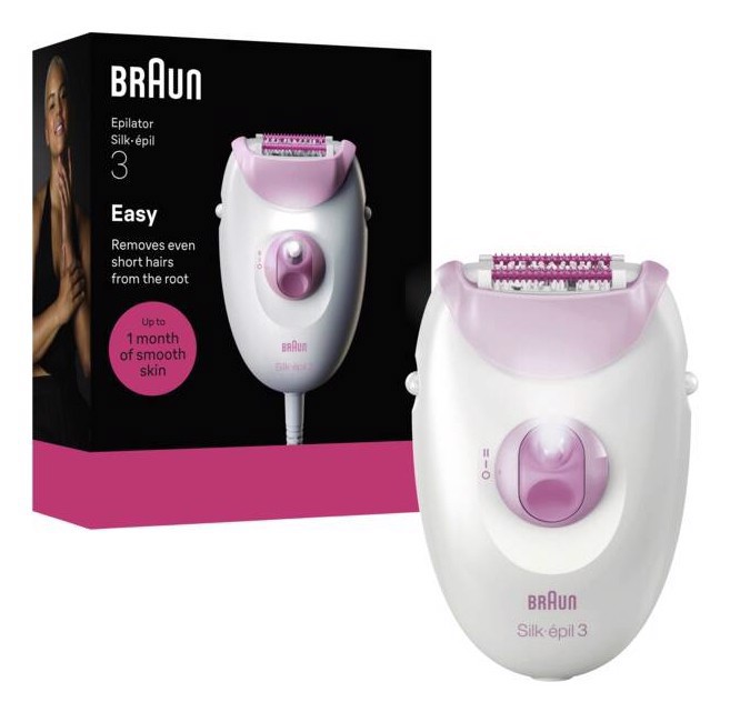 Braun Silk-épil 3 Silk·épil 3, Epilatore Con Filo, Pelle Liscia A Lungo, 3-000, Rosa