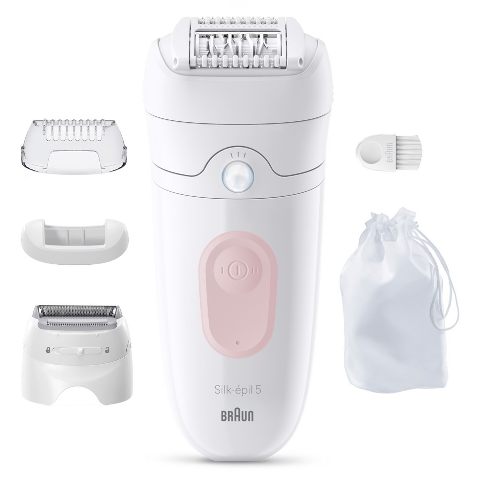Braun Silk-épil 5 Silk·épil 5, Epilatore Wet & Dry, Rimozione Facile Dei Peli, 5-041, Rosa Flamingo