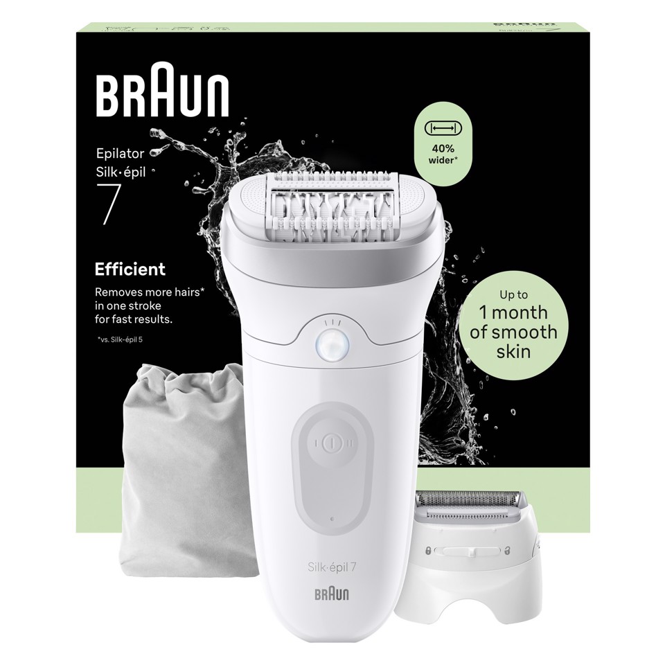 Braun Silk-épil 7 Silk·épil 7, Epilatore Wet & Dry, Pelle Liscia A Lungo, 7-041, Argento