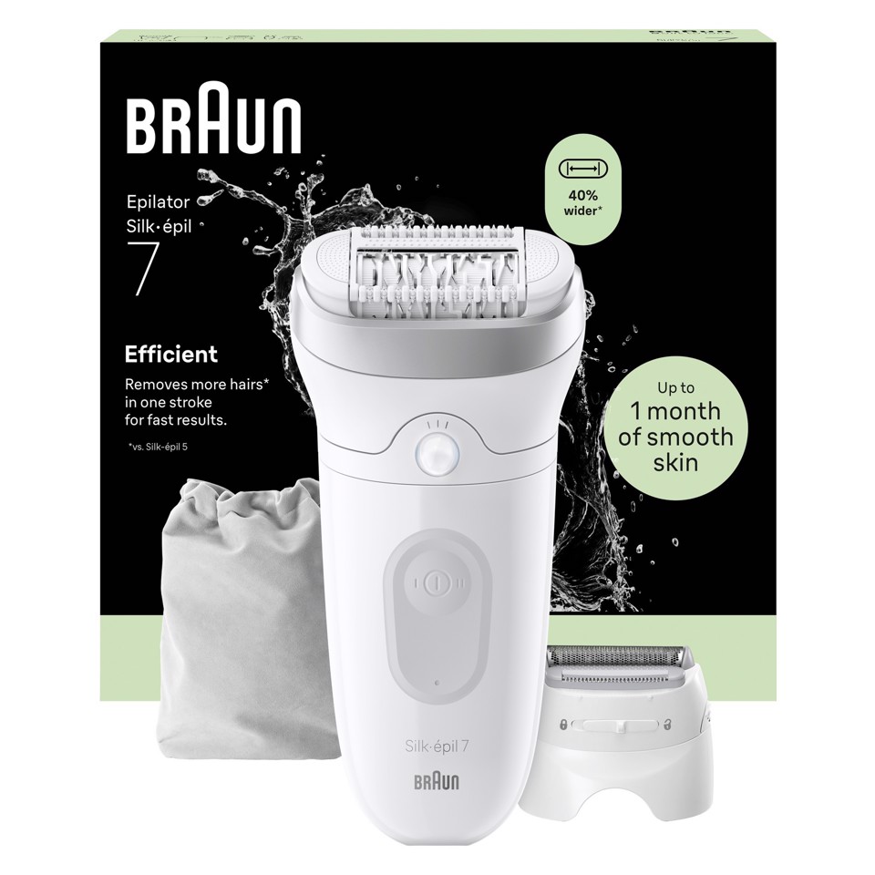 Braun Silk-épil 7 Silk·épil 7, Epilatore Wet & Dry, Pelle Liscia A Lungo, 7-041, Argento