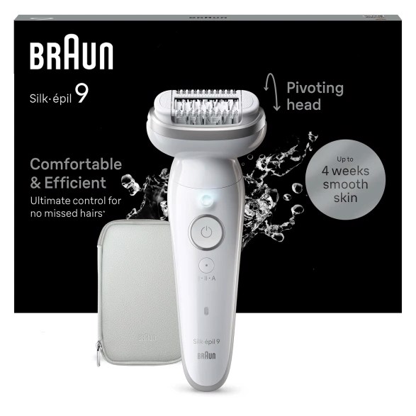 Braun Silk-épil 9 BR2-225328 epilatore 40 pinzette Grigio, Bianco
