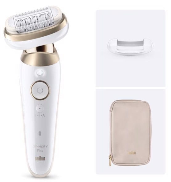 Braun Silk-épil 9 Silk·épil 9 Flex 40 pinzette Oro, Bianco