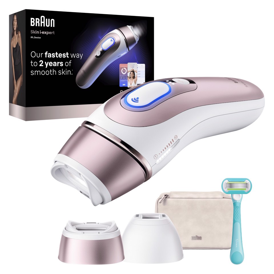 Braun Silk-expert Skin I·Expert Epilatore A Luce Pulsata Smart, Epilazione a Casa, Con App Gratuita, 2 Testine, PL7211