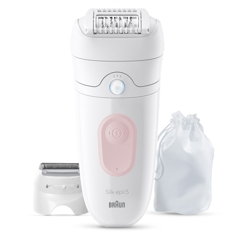 Braun Silk·épil 5, Epilatore Wet & Dry, Rimozione Facile Dei Peli, 5-041, Rosa Flamingo