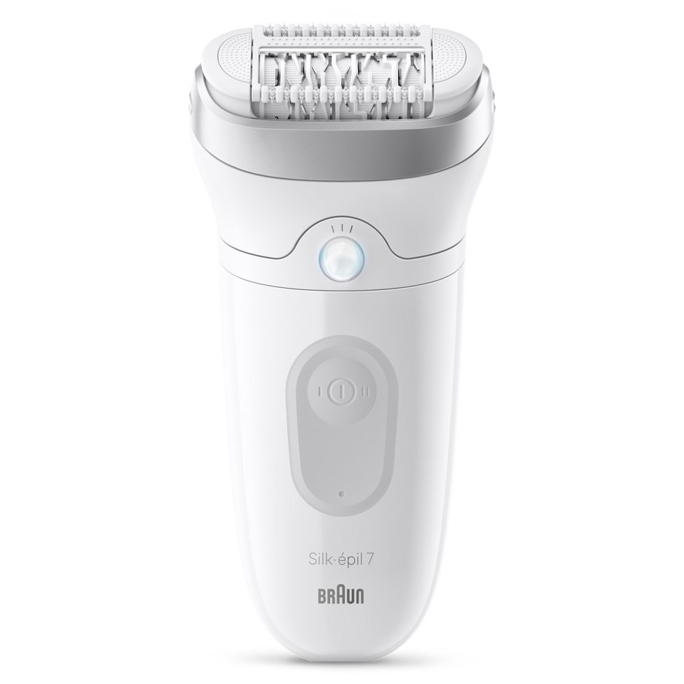 Braun Silk·épil 7, Epilatore Wet & Dry, Pelle Liscia A Lungo, 7-000, Argento