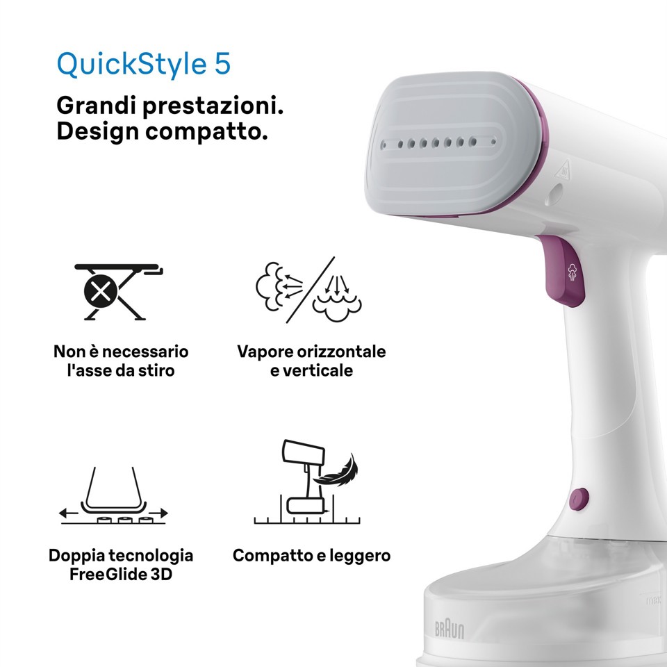 Braun STIRATORE VERTICALE QUICKSTYLE 5 GS5011PU
