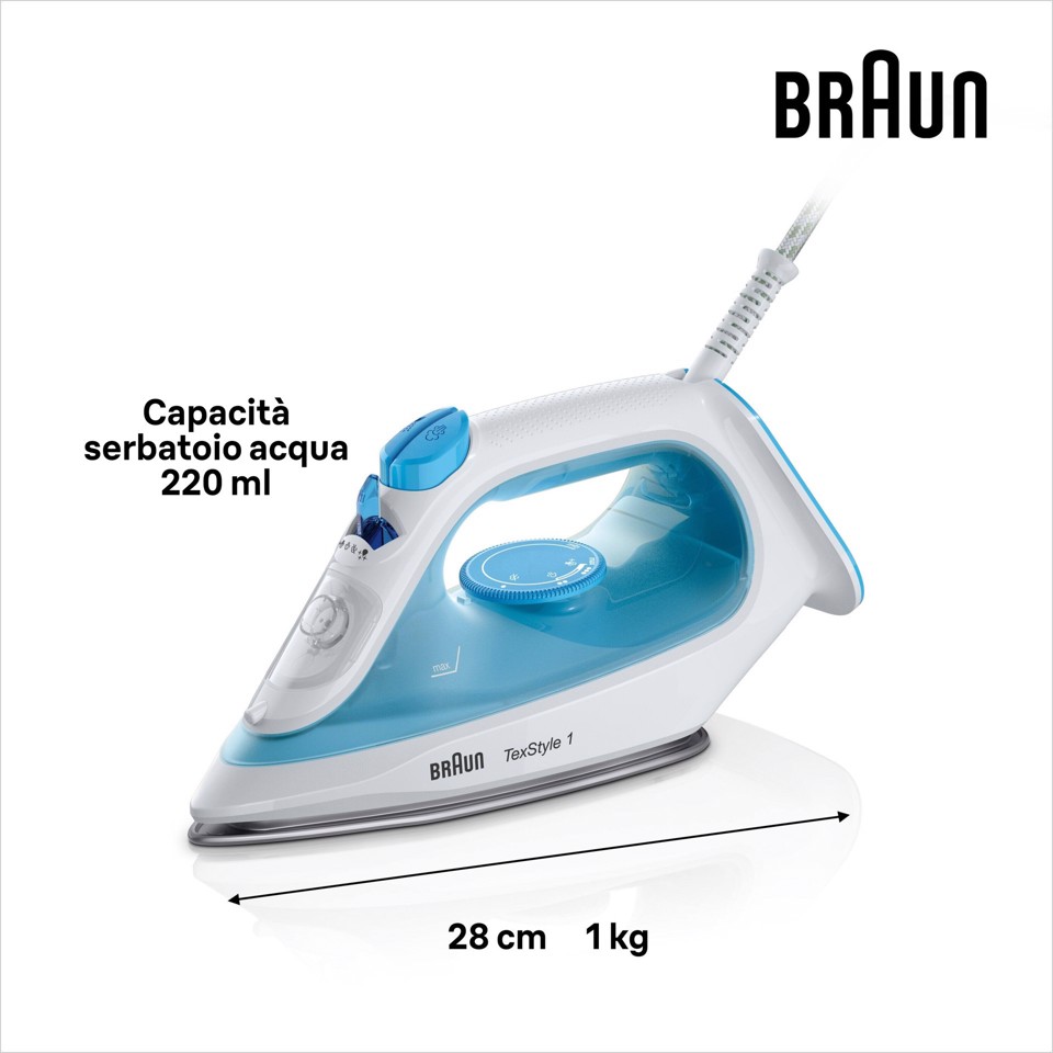 Braun TexStyle 1 FERRO A VAPORE SI1050BL