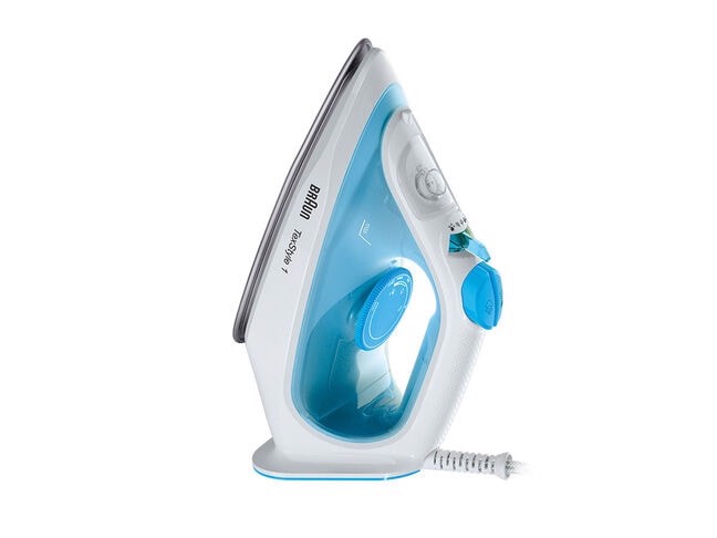 Braun TexStyle 1 Ferro da stiro a secco e a vapore Ceramica 2000 W Blu, Bianco
