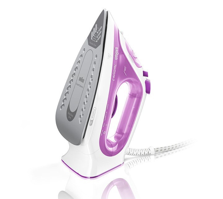 Braun TexStyle 3 SI 3030 Ferro da stiro a secco e a vapore Ceramic Ultra Glide soleplate 2300 W Rosa