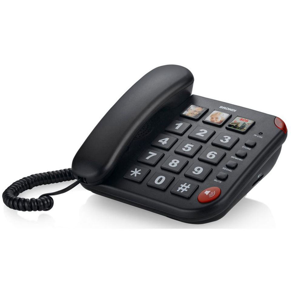 Brondi BRAVO 15 Telefono analogico Identificatore di chiamata Nero