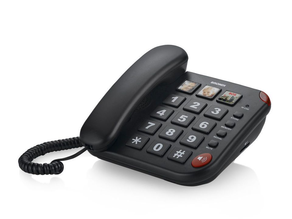 Brondi BRAVO 15 Telefono analogico Identificatore di chiamata Nero