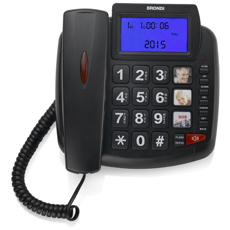 Brondi Bravo 90 Telefono analogico Identificatore di chiamata Nero