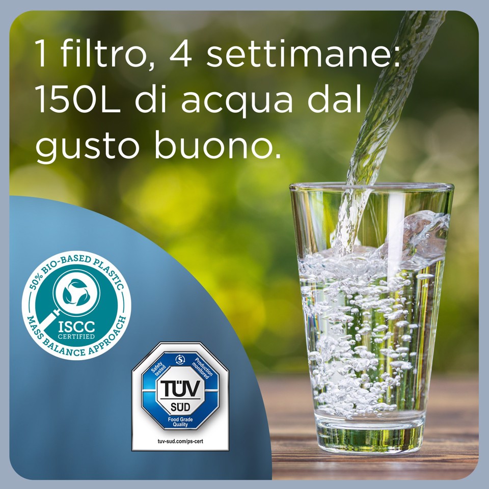 Brita Caraffa filtrante acqua Marella (2.4L) incl. 1 x filtro MAXTRA PRO All-in-1 che riduce cloro, calcare, PFAS e metalli - Eleganza e funzionalità