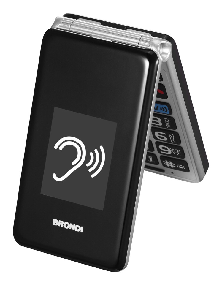 Brondi 10282060 cellulare 7,11 cm (2.8") 119 g Nero, Argento Telefono per anziani