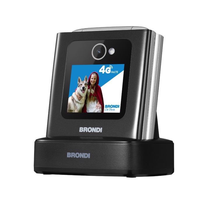 Brondi AMICO TUO 4G 6,1 cm (2.4") Nero, Metallico Telefono per anziani