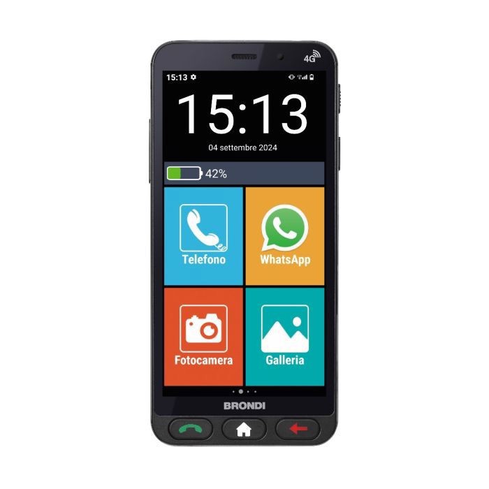 Brondi AMICO VERO 4G 14,5 cm (5.7") Doppia SIM Android 14 3 GB 32 GB 2800 mAh Nero