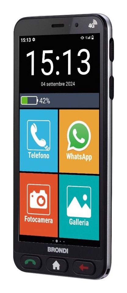 Brondi Amico Vero 4G 14,5 cm (5.7") Doppia SIM Android 14 3 GB 32 GB 2800 mAh Nero