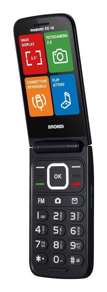 Brondi MAGNUM XXL 4G 8,13 cm (3.2") Grigio Telefono cellulare basico