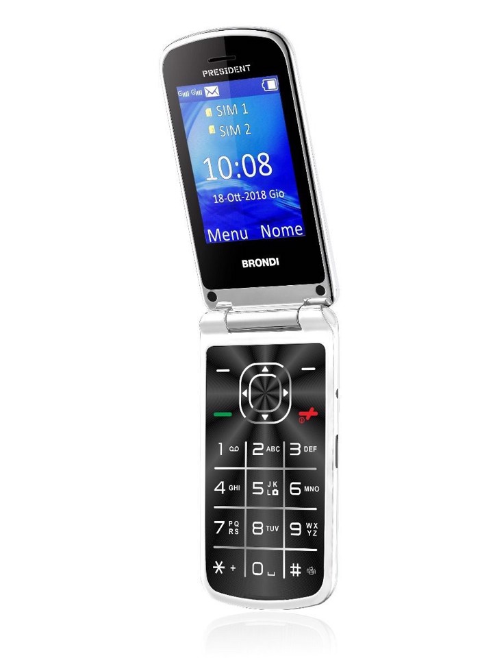 Brondi President 7,62 cm (3") 130 g Bianco Telefono cellulare basico