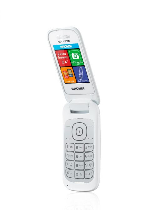 Brondi Stone 6,1 cm (2.4") 86 g Bianco Telefono cellulare basico