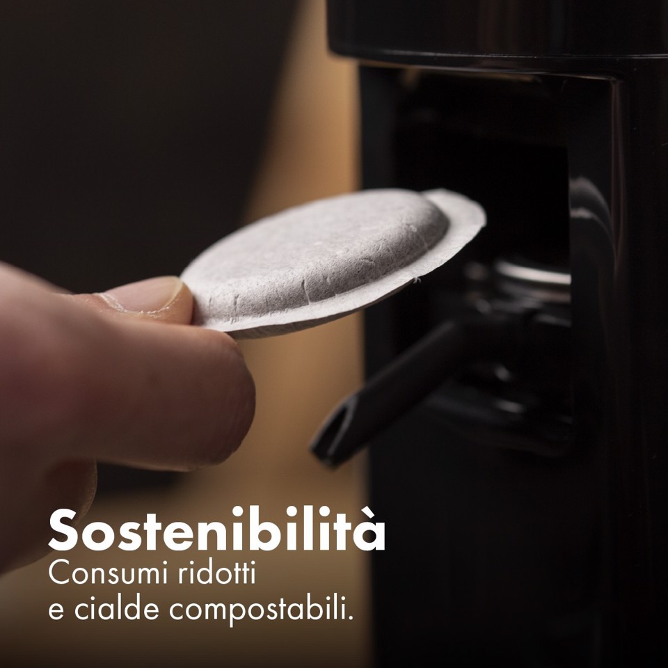 Caffè Borbone Bluemoon Macchina da Caffè a Cialde ESE 44mm – Multifunzione per Espresso, Infusi e Bevande Calde, Pressione 15 bar, Serbatoio 0.9L - Nero