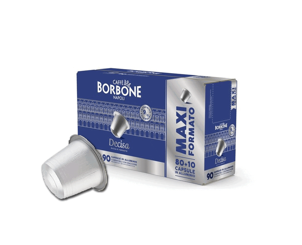Caffè Borbone Capsule Nespresso in Alluminio Miscela Decisa 90 pz