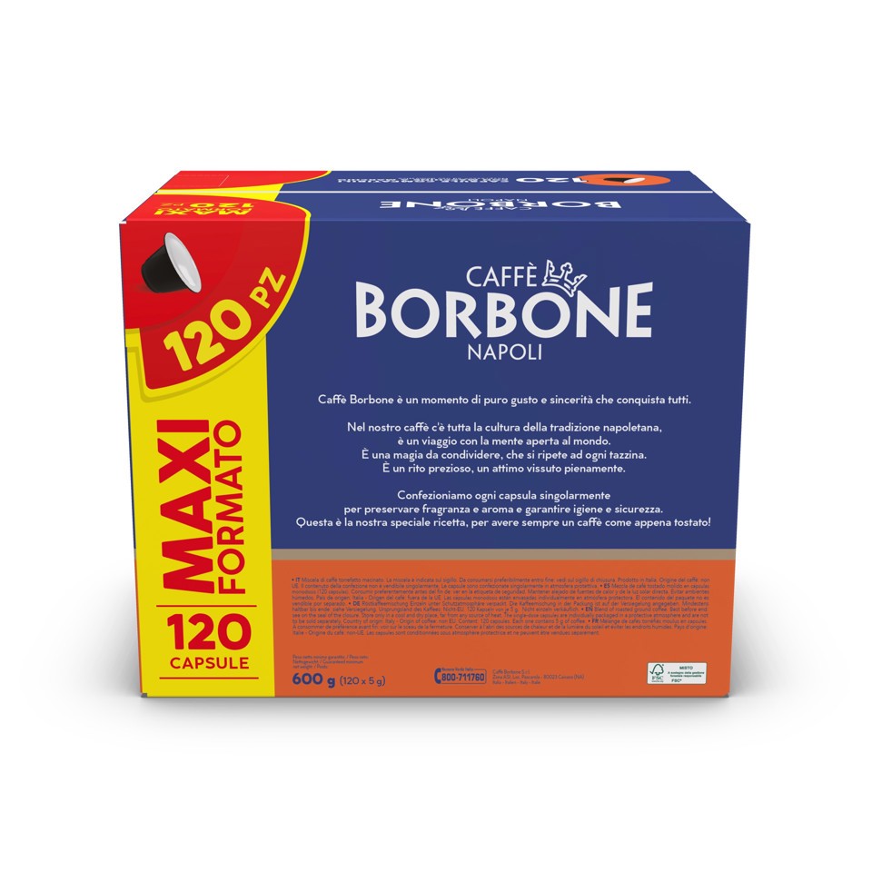Caffè Borbone Capsule per Nespresso Nobile blu Capsule caffè 120 pz